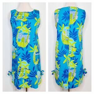 Lilly Pulitzer Negresco Serenade Frog Palm Shift Dress Size 6 White Label Resort